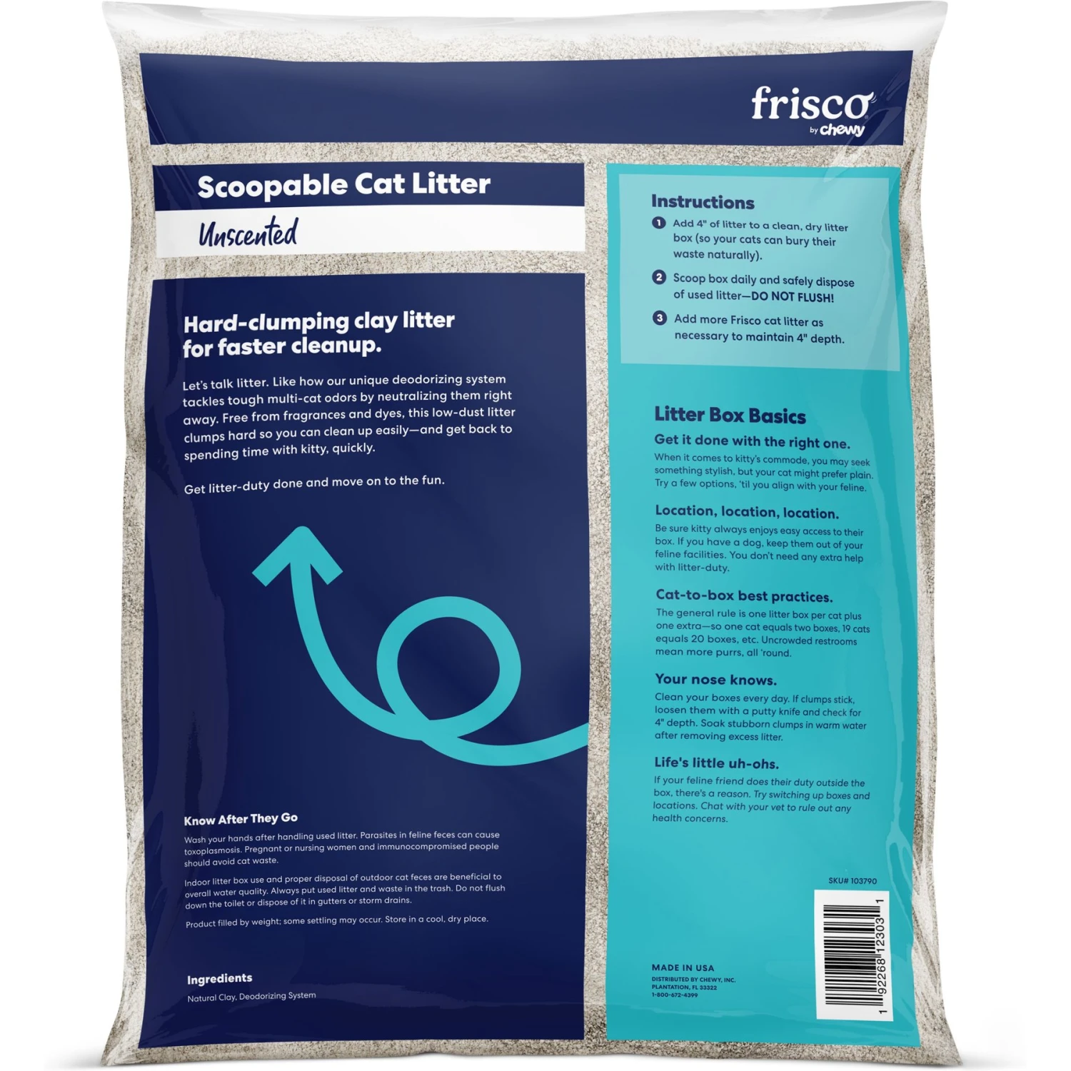Frisco Multi-Cat Unscented Clumping Clay Cat Litter - Image 3