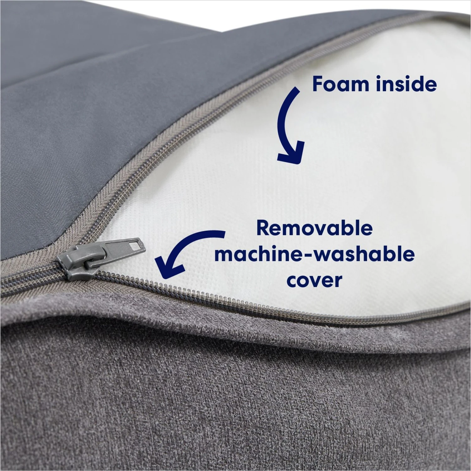 Frisco Plush Pillow Cat & Dog Bed W/ Removable Cover - Image 3