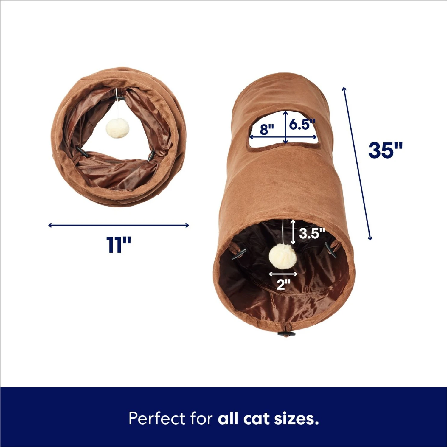 Frisco 35-in Foldable Crinkle Play Tunnel With 1 Window - Image 2