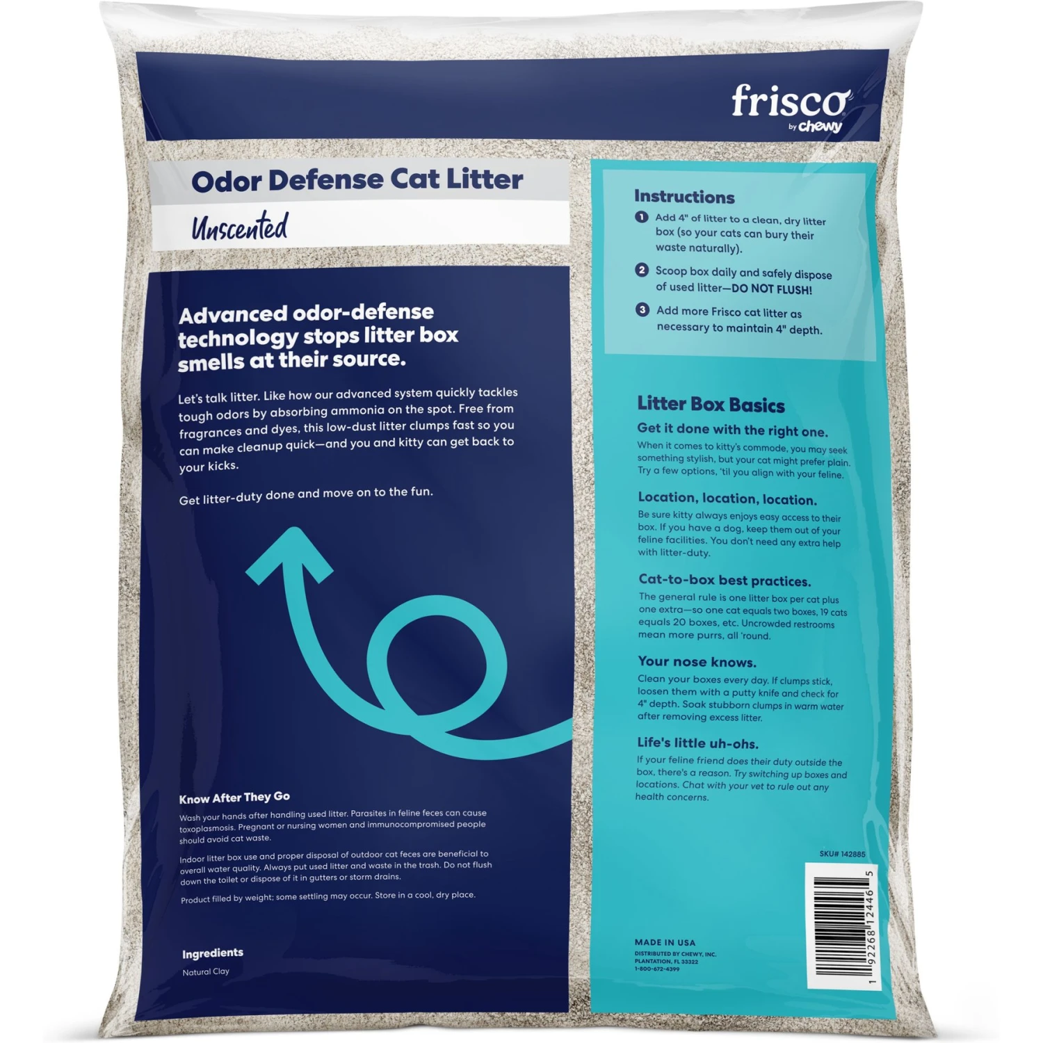 Frisco Unscented Clumping Clay Cat Litter, 35-lb Bag - Image 3
