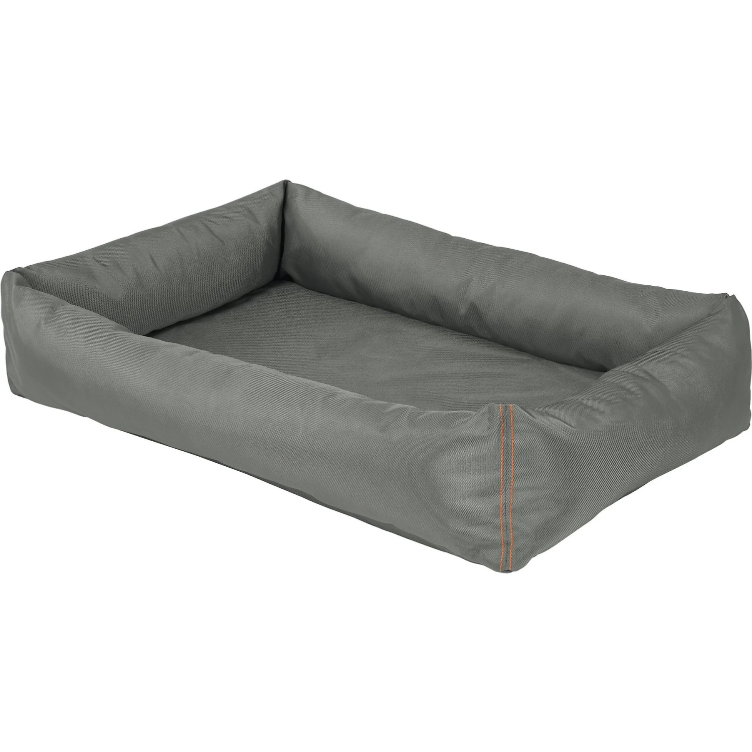 Frisco Rectangular Bolster Dog Bed W/Removable Cover, Dark Gray - Image 2
