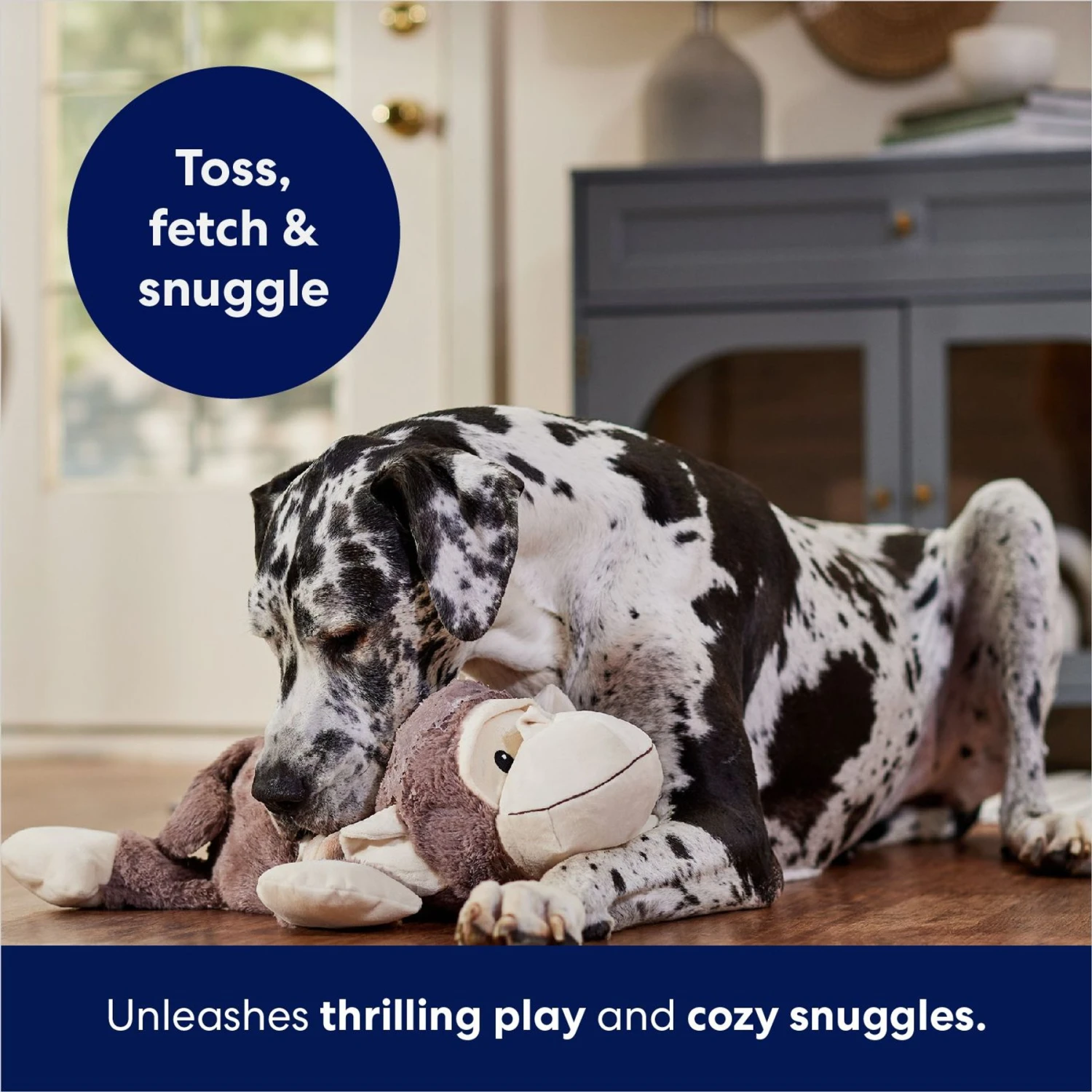 Frisco Monkey Plush Squeaky Dog Toy - Image 5