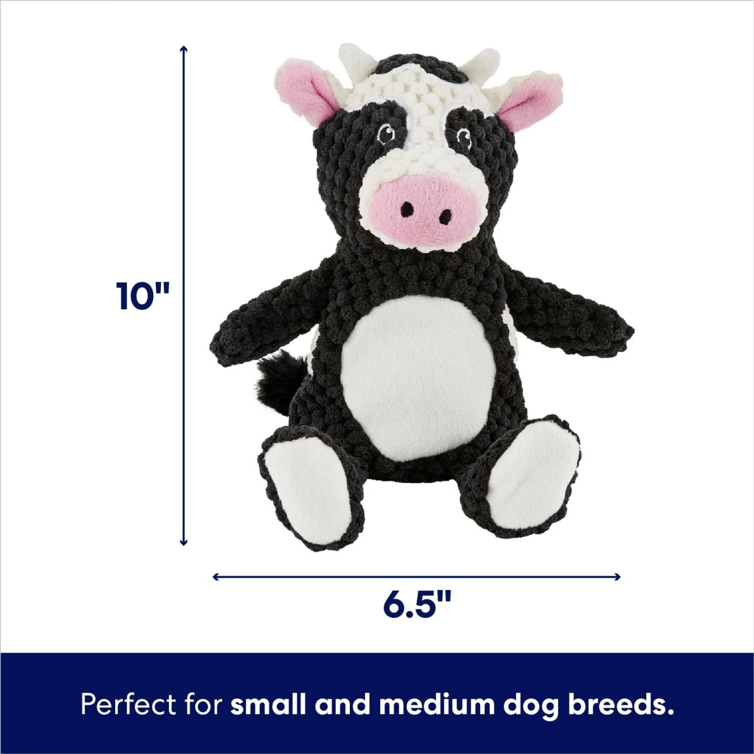 Frisco Cow Textured Plush Squeaky Dog Toy - Image 2