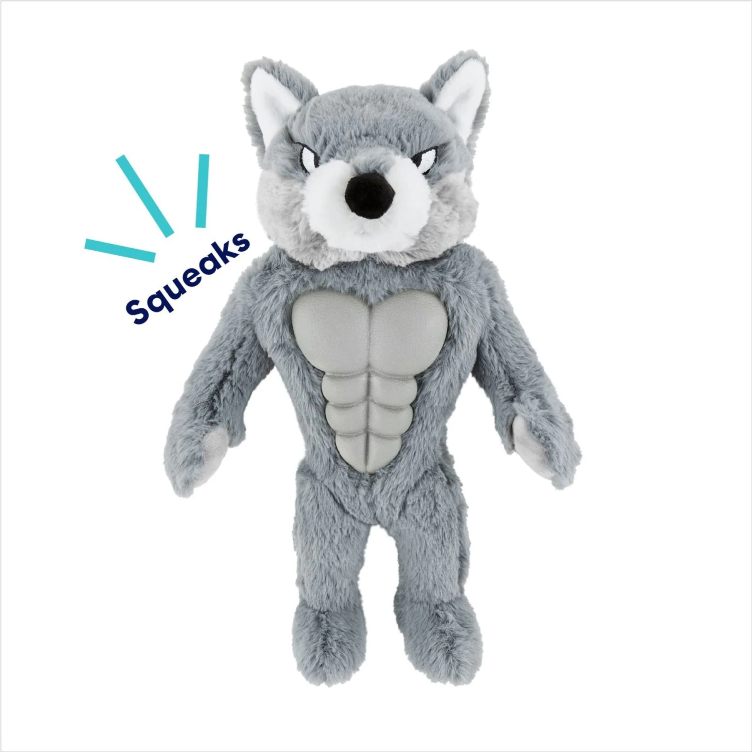Frisco Wolf Muscle Plush Squeaky Dog Toy - Image 3