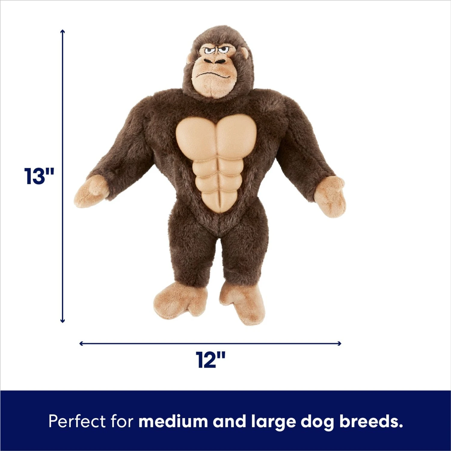 Frisco Gorilla Muscle Plush Squeaky Dog Toy - Image 2