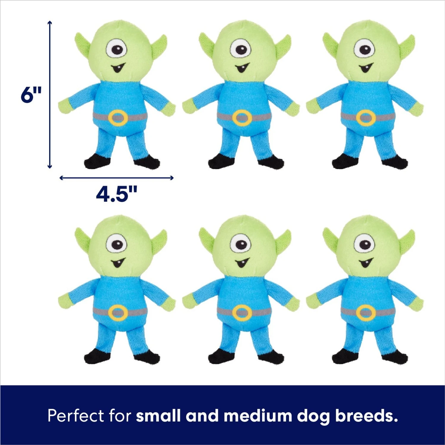 Frisco Flying Saucer & Aliens Hide & Seek Puzzle Plush Squeaky Dog Toy - Image 3