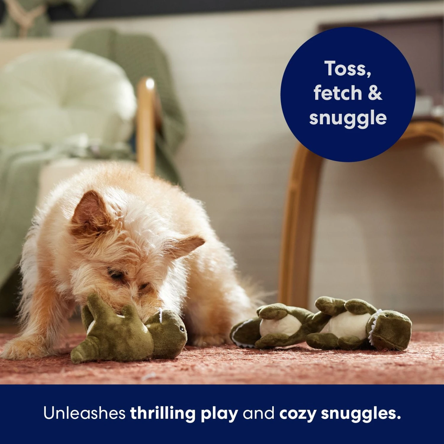 Frisco Volcano Hide & Seek Puzzle Plush Squeaky Dog Toy Refills, 3 Count - Image 4