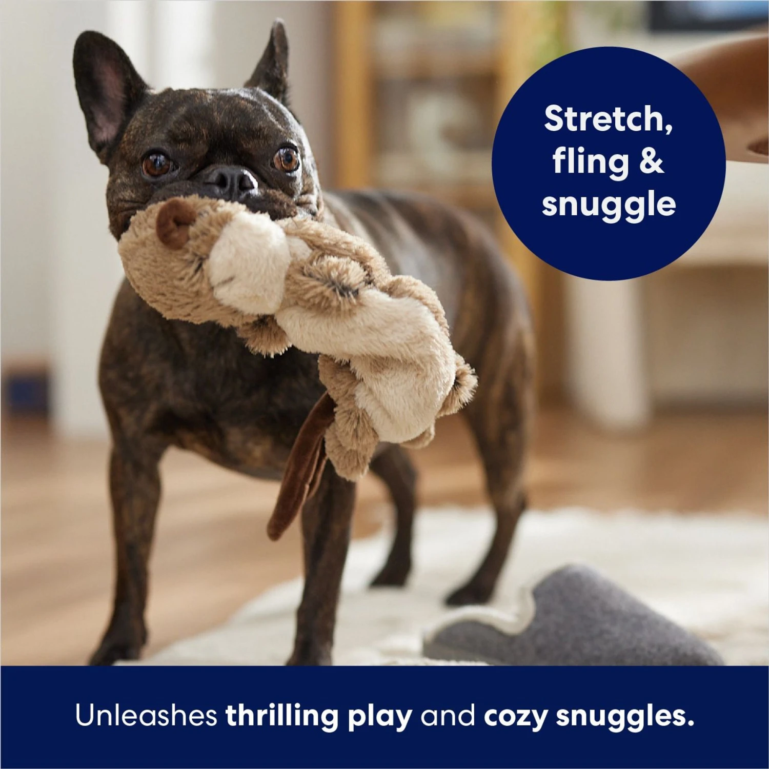 Frisco Beaver Bungee Plush Squeaky Dog Toy - Image 5