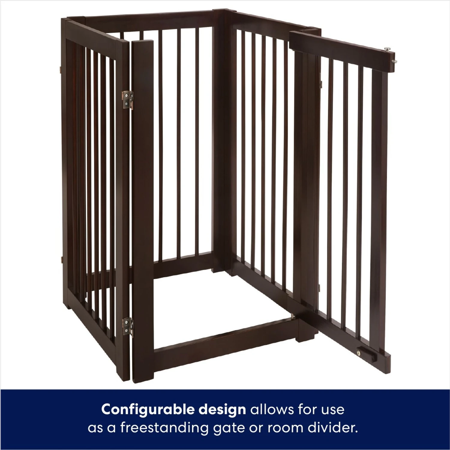 Frisco Deluxe Configurable 4-Panel Wood Dog Gate - Image 5