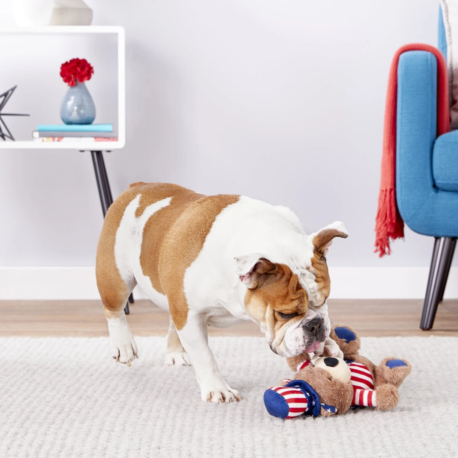 Frisco American Flag Bear Plush Squeaky Dog Toy - Image 3