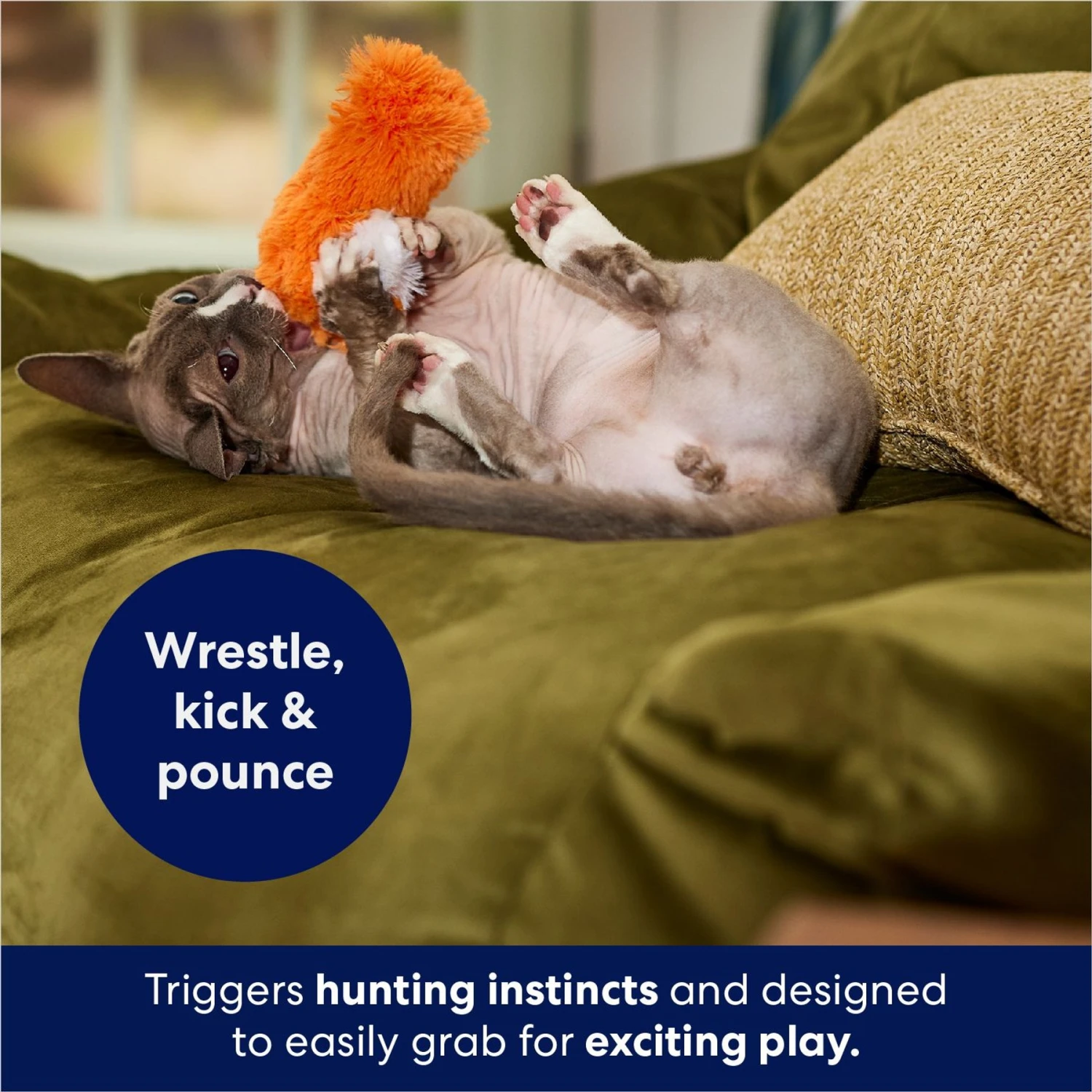 Frisco Plush Kicker Cat Toy - Image 4