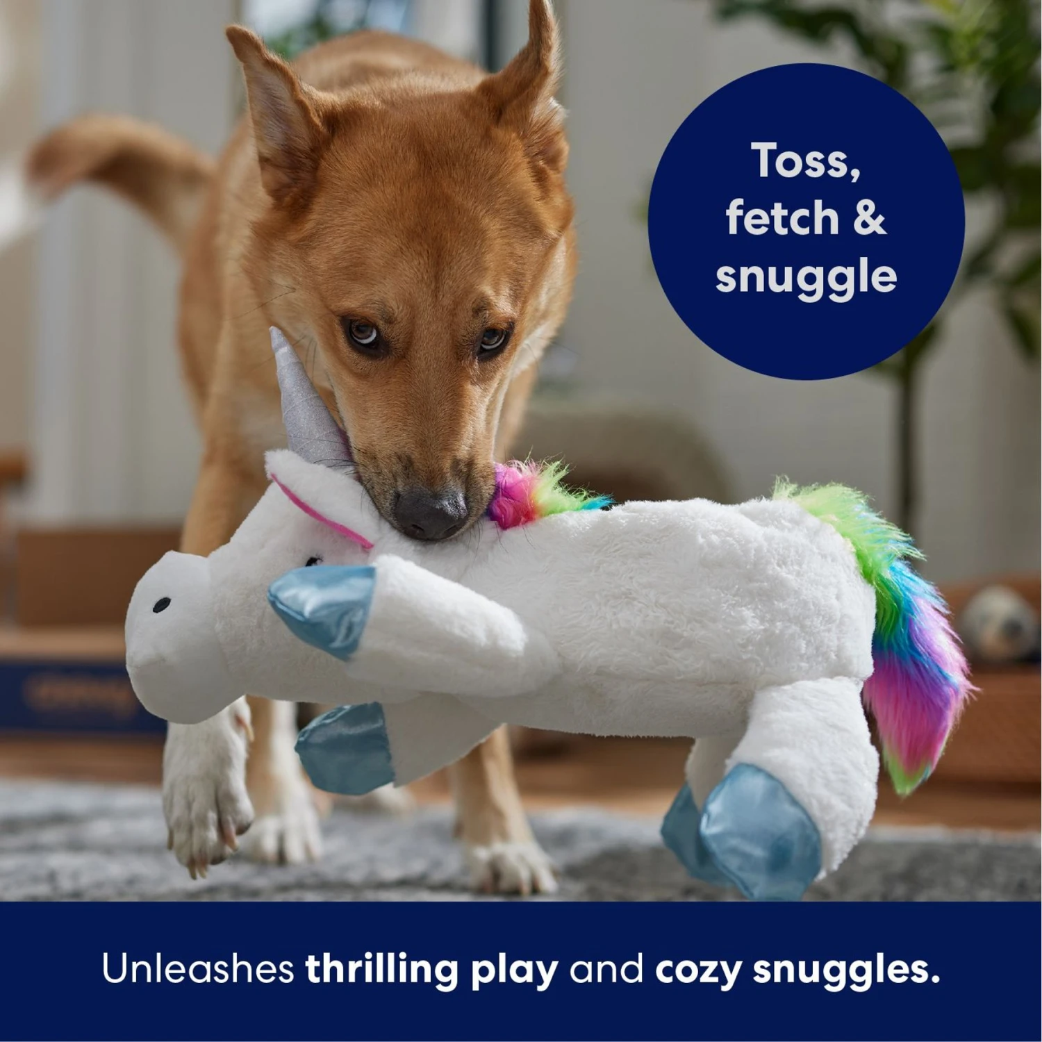 Frisco Unicorn Plush Squeaky Dog Toy - Image 5