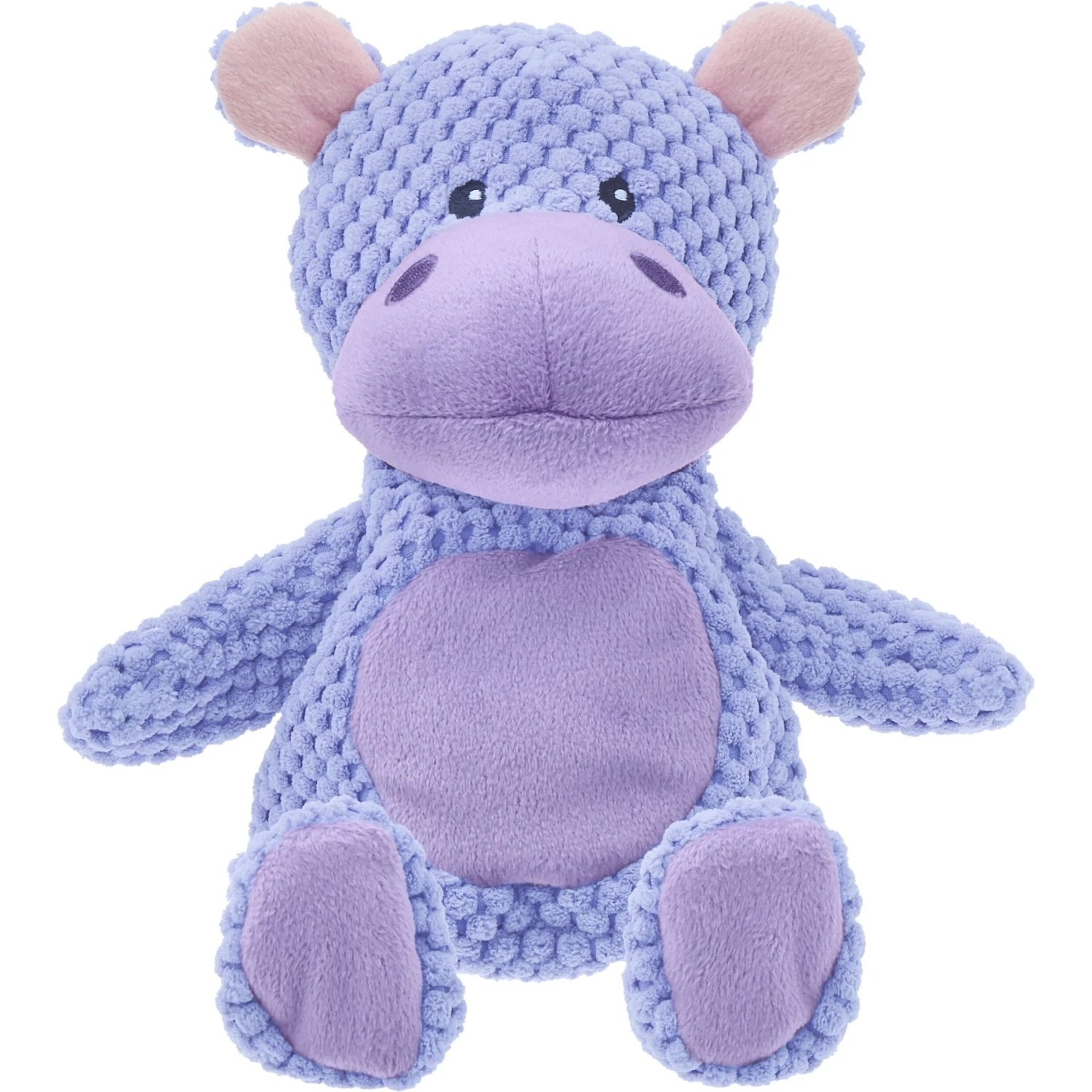 Frisco Hippo Textured Plush Squeaky Dog Toy