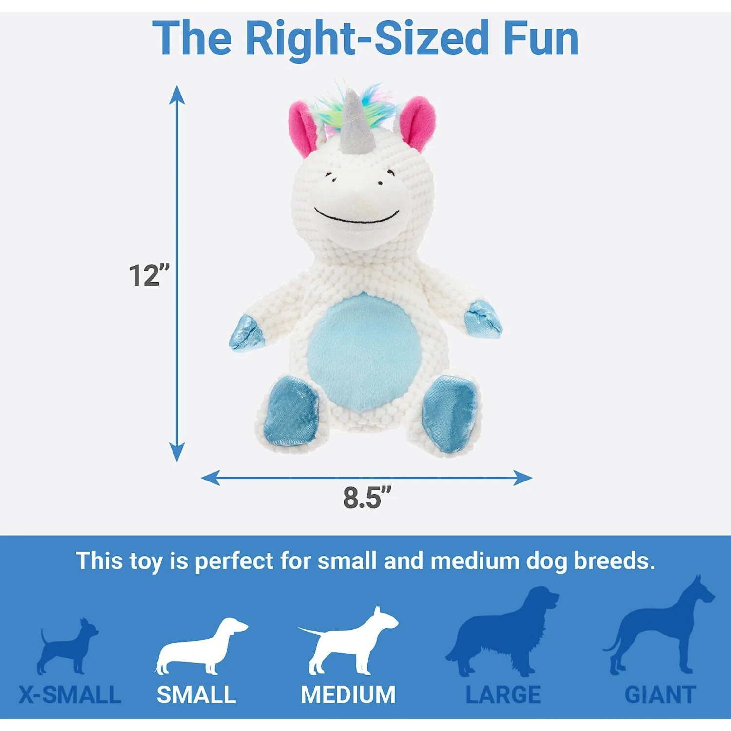 Frisco Unicorn Textured Plush Squeaky Dog Toy - Image 2