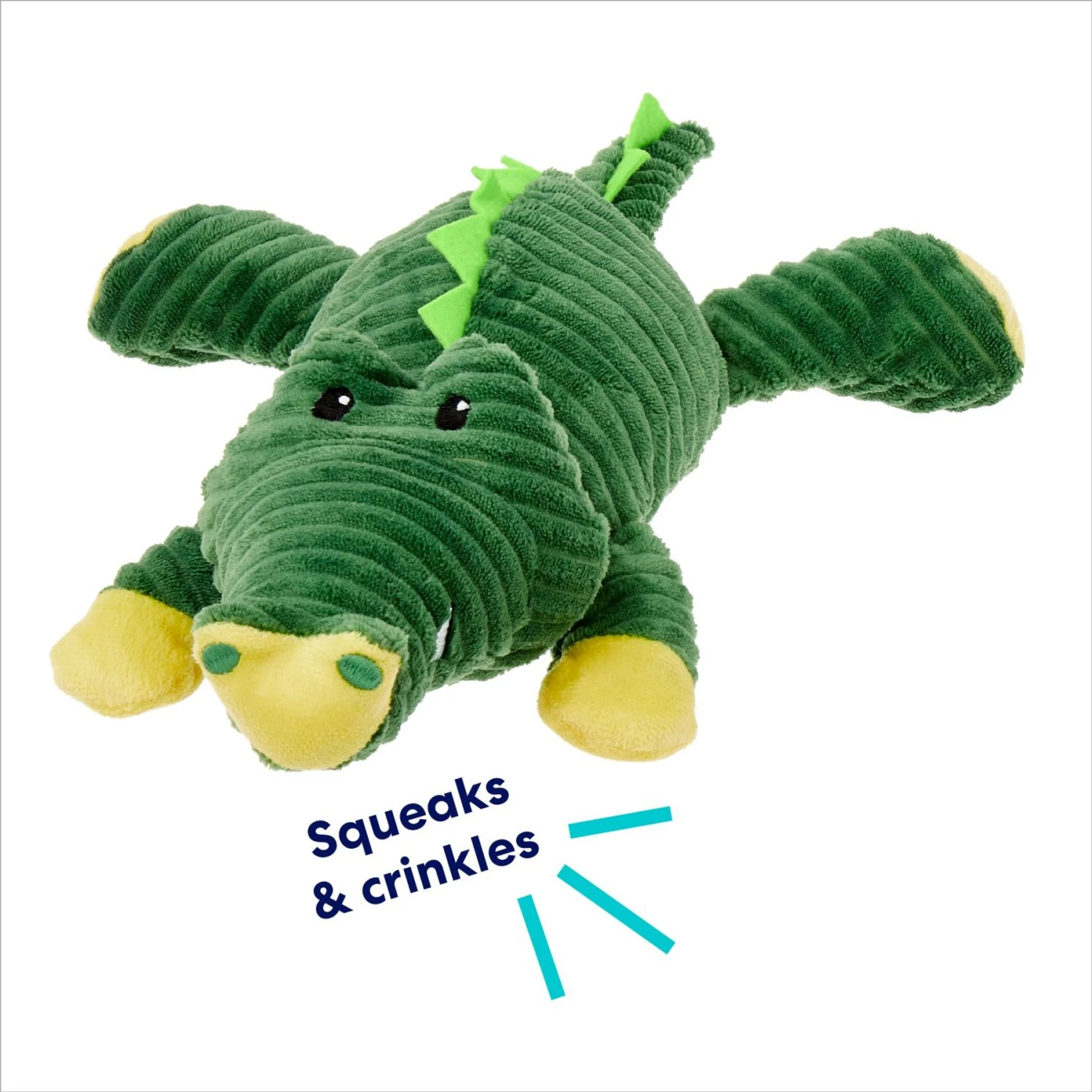 Frisco Alligator Corduroy Plush Squeaky Dog Toy - Image 3