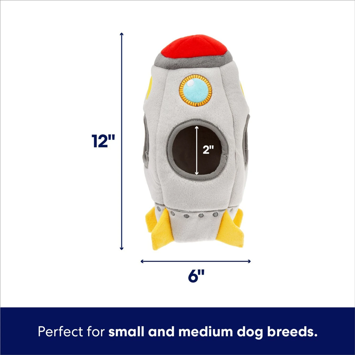 Frisco Rocket Ship Hide & Seek Puzzle Plush Squeaky Dog Toy - Image 2