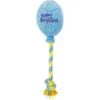 Frisco Birthday Balloon Plush With Rope Squeaky Dog Toy