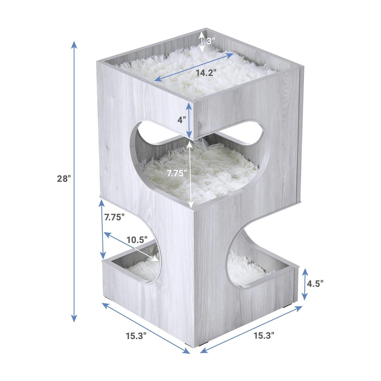 Frisco 28-in Modern Cat Tree & Condo - Image 2