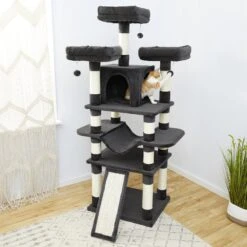 Frisco 68-in Faux Fur Cat Tree & Condo