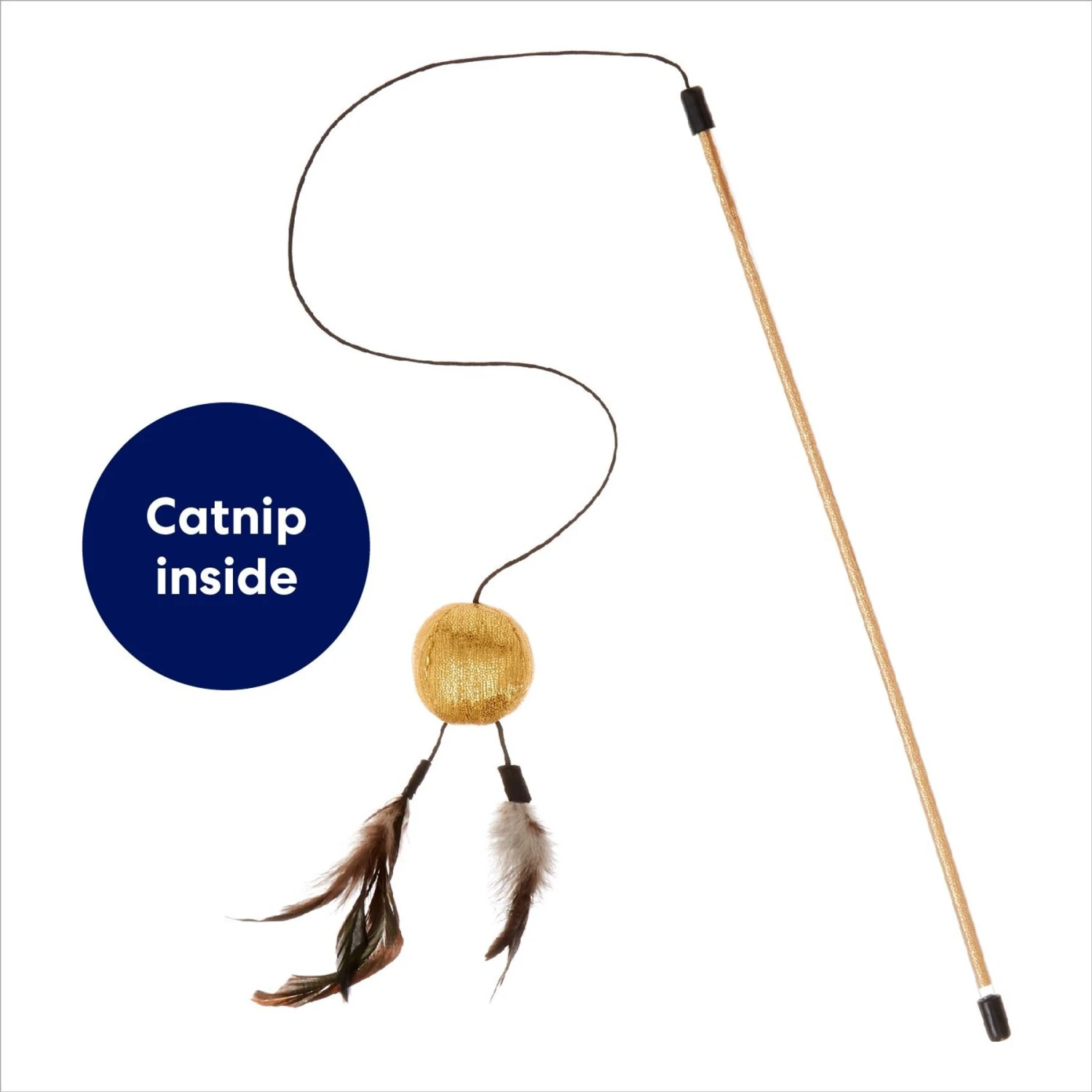 Frisco Sparkle Ball Teaser Wand Cat Toy With Catnip - Image 3