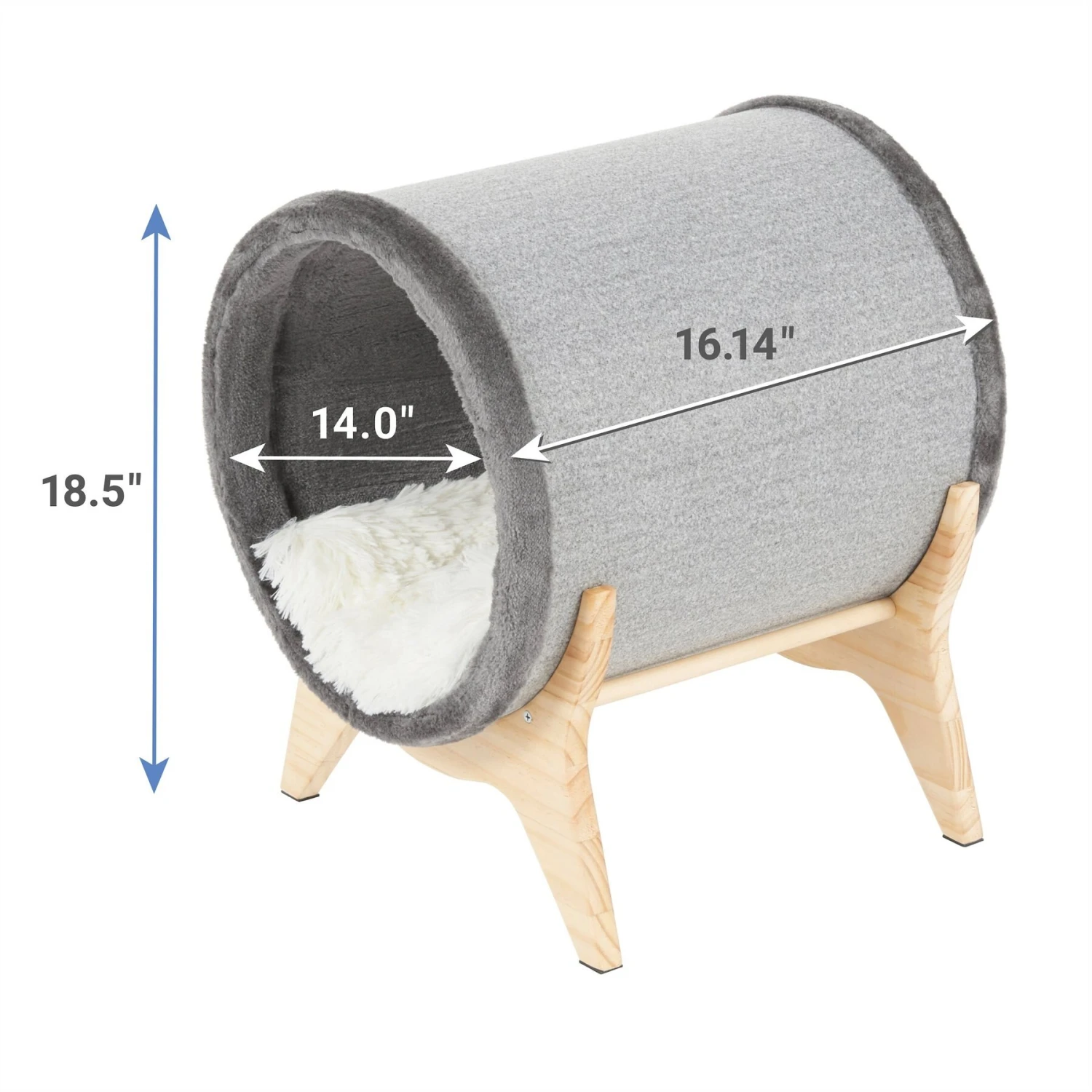 Frisco Modern Tunnel Elevated Cat Bed - Image 2