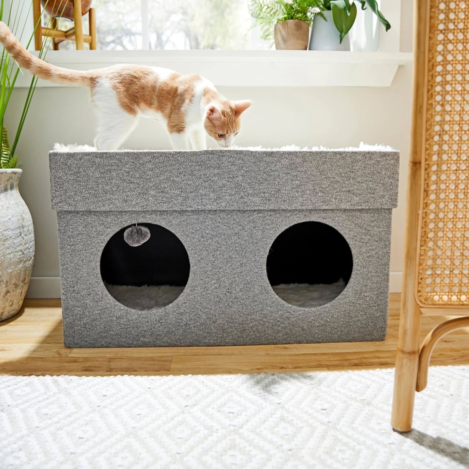 Frisco Double Cube Stackable And Collapsible Cat Condo