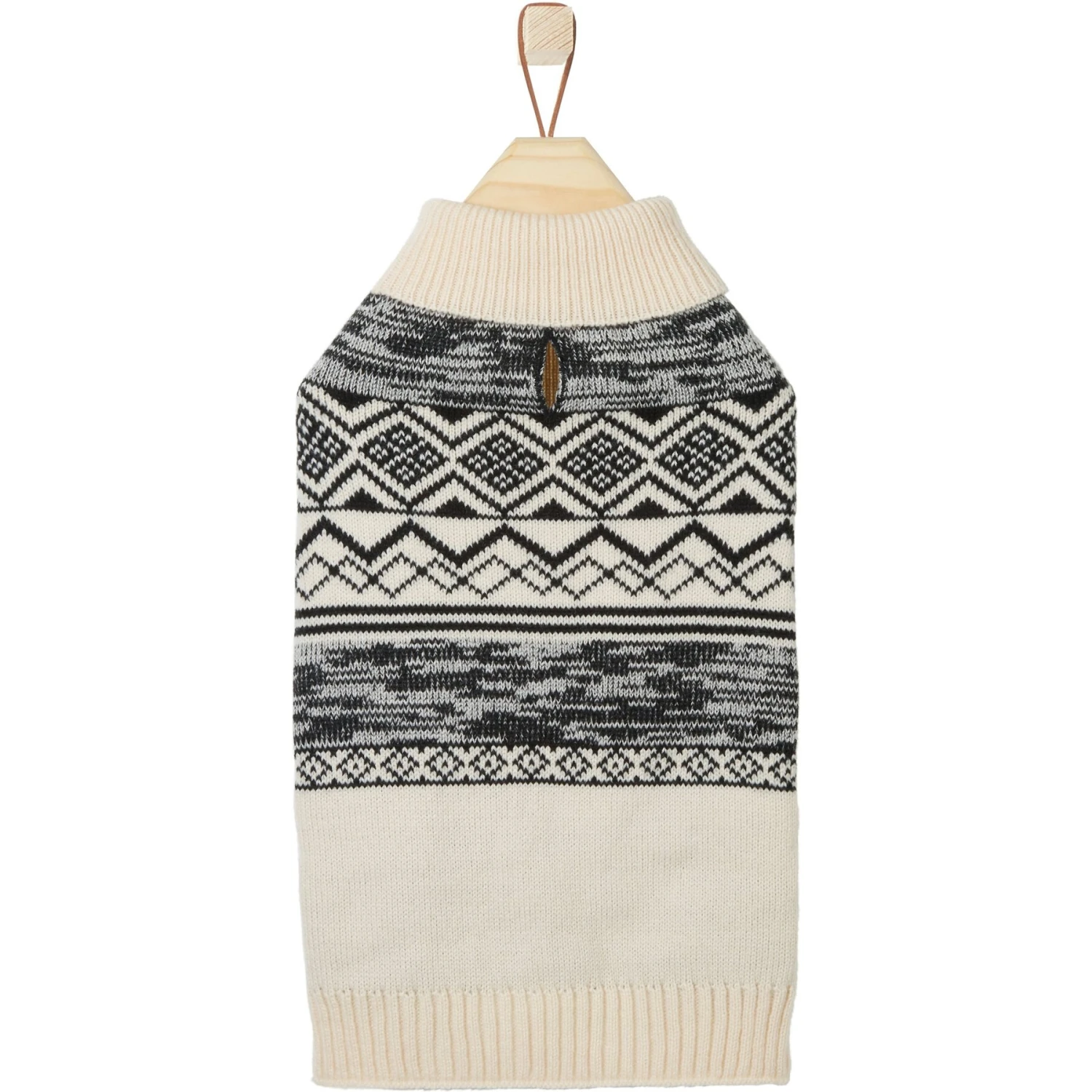 Frisco Black & Cream Turtleneck Sweater - Image 4