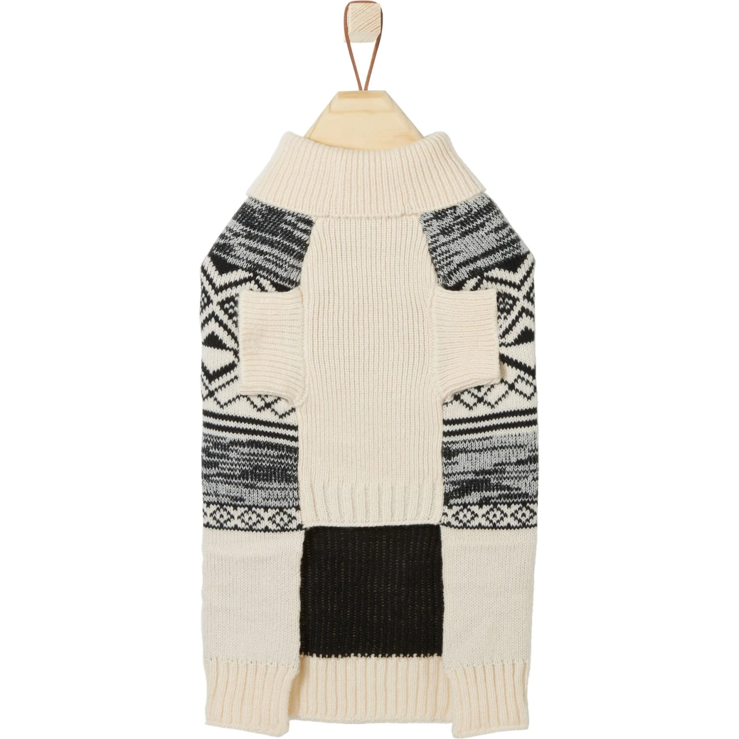 Frisco Black & Cream Turtleneck Sweater - Image 5