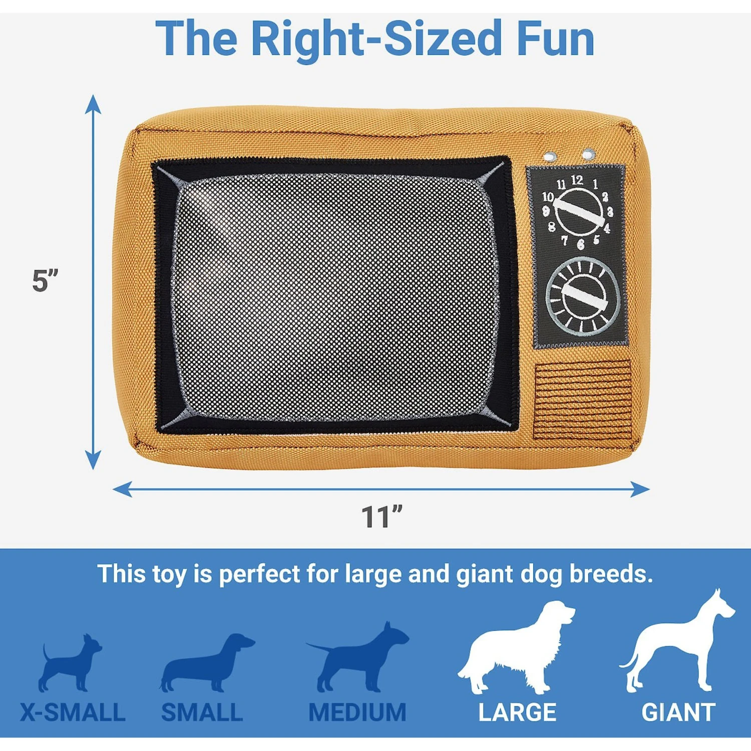 Frisco Retro Television Ballistic Nylon Plush Squeaky Dog Toy - Image 2