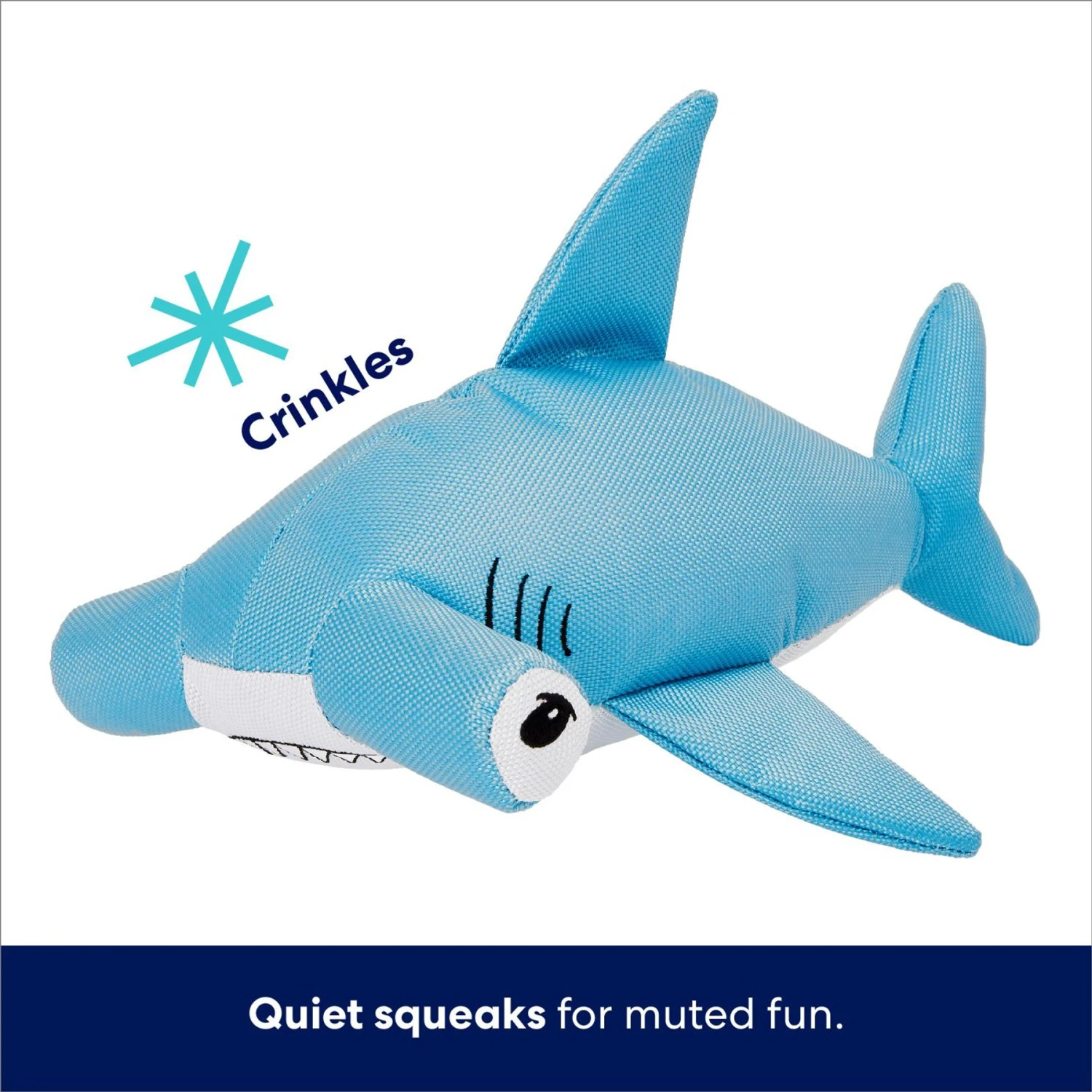 Frisco Hammerhead Shark Ballistic Nylon Plush Squeaky Dog Toy - Image 3