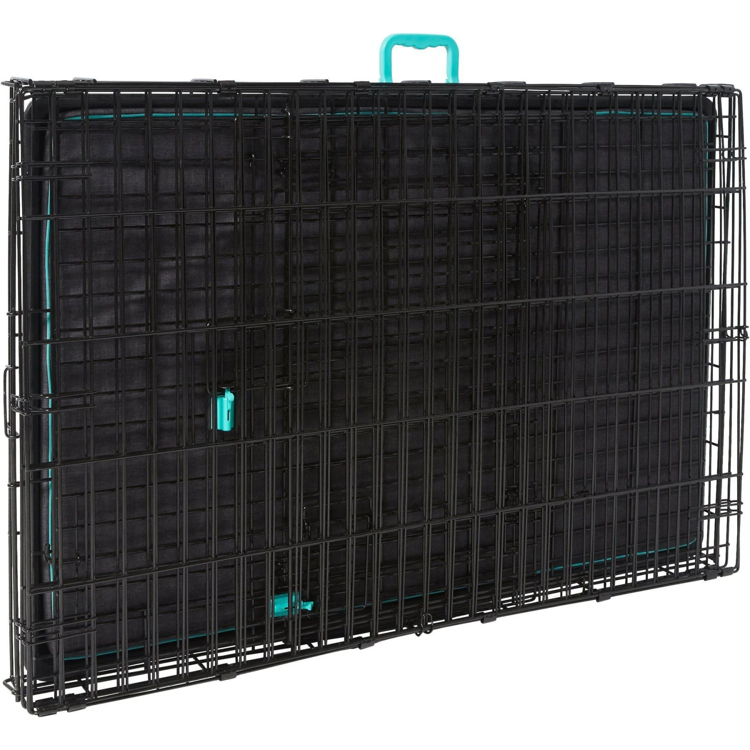 Frisco Heavy Duty Enhanced Lock Double Door Fold & Carry Wire Dog Crate & Mat Kit - Image 7