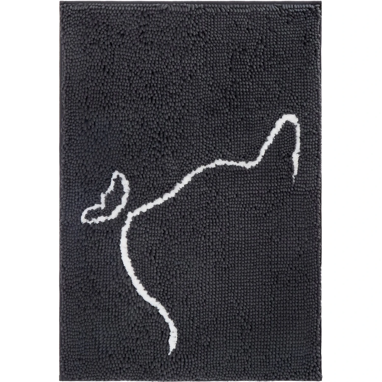 Frisco Microfiber Chenille Cat Silhouette Litter Mat