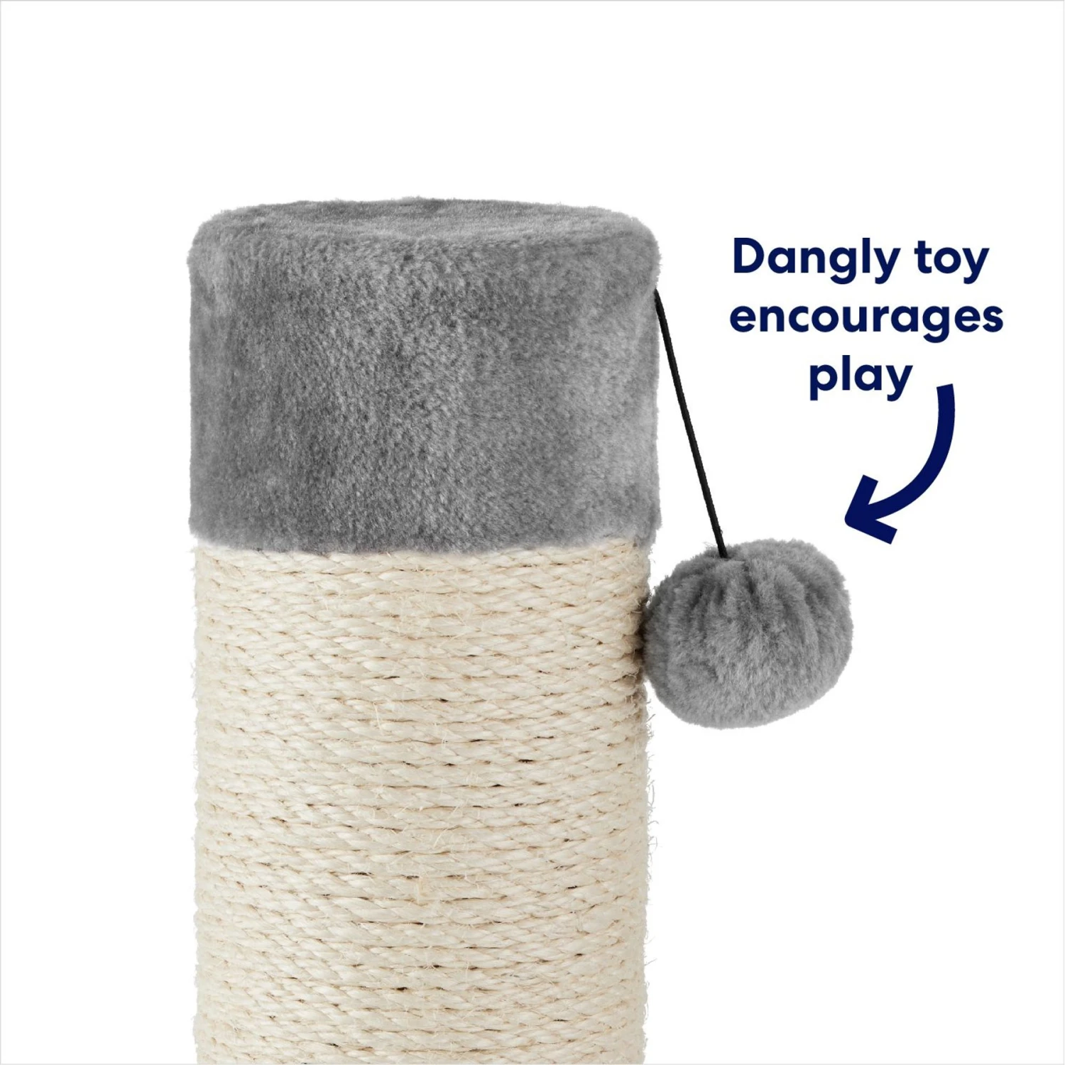 Frisco 35-in Heavy Duty Sisal Cat Scratching Post With Toy - Image 4