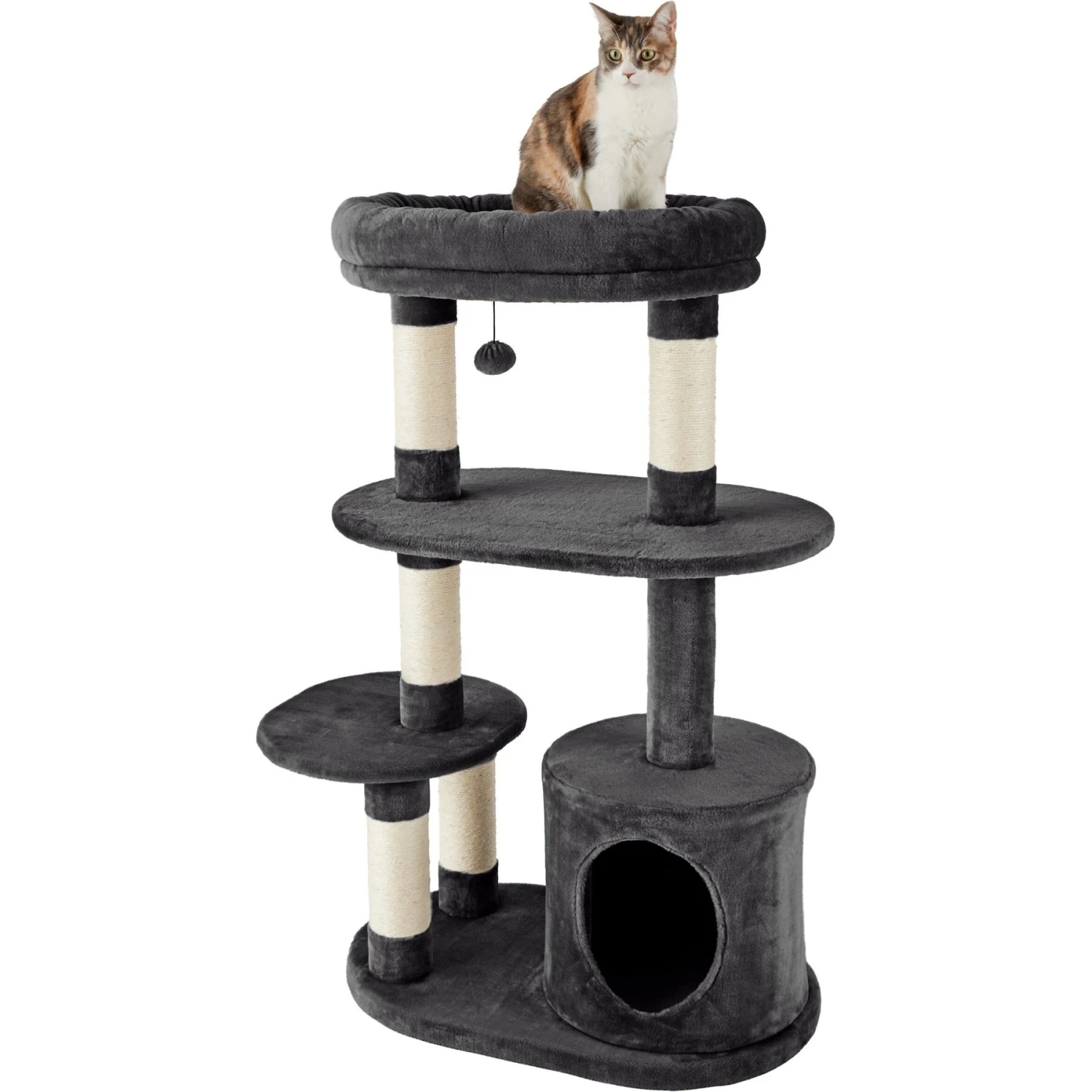 Frisco 48.25-in Heavy Duty Faux Fur Cat Tree & Condo - Image 3