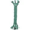 Frisco Flat Teal & Gray Braided Rope Squeaky Fetch Dog Toy