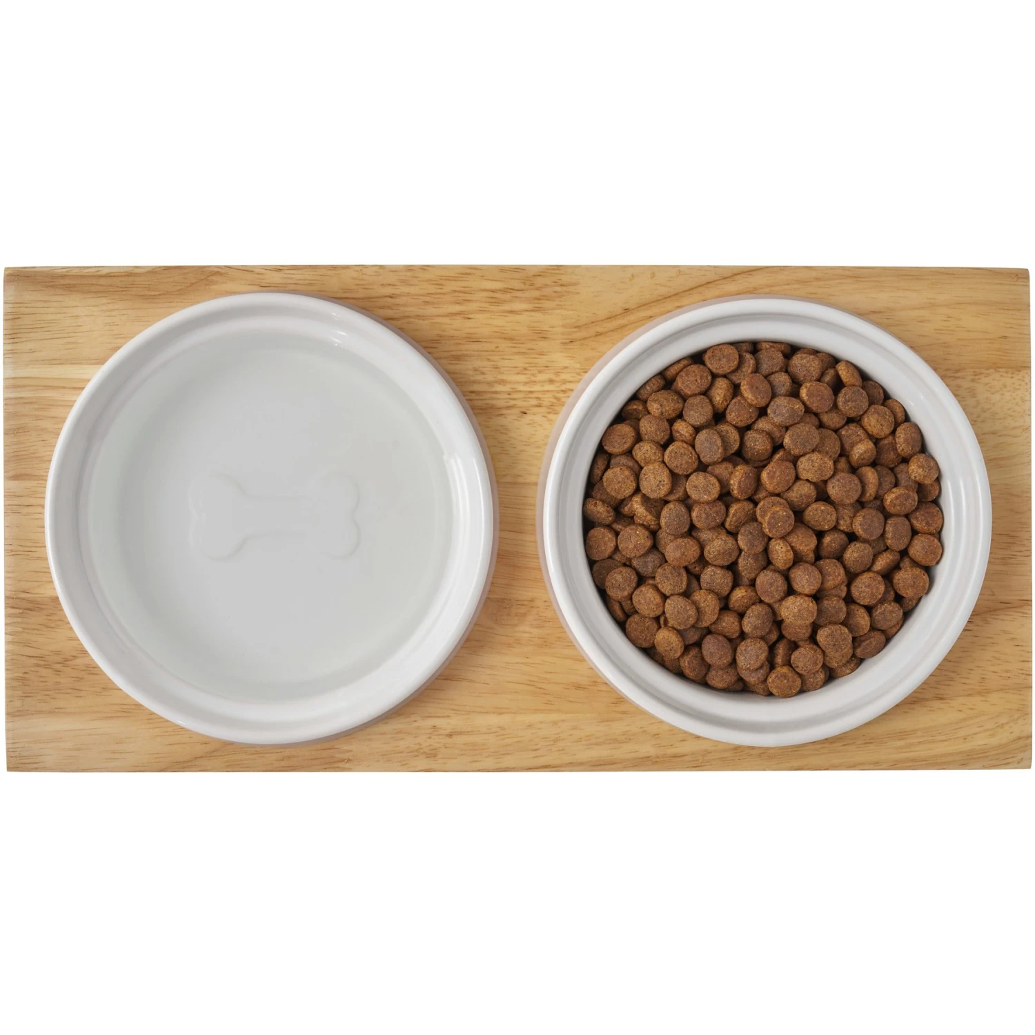 Frisco Ceramic Dog & Cat Double Diner With Elevated Wood Stand - Image 6