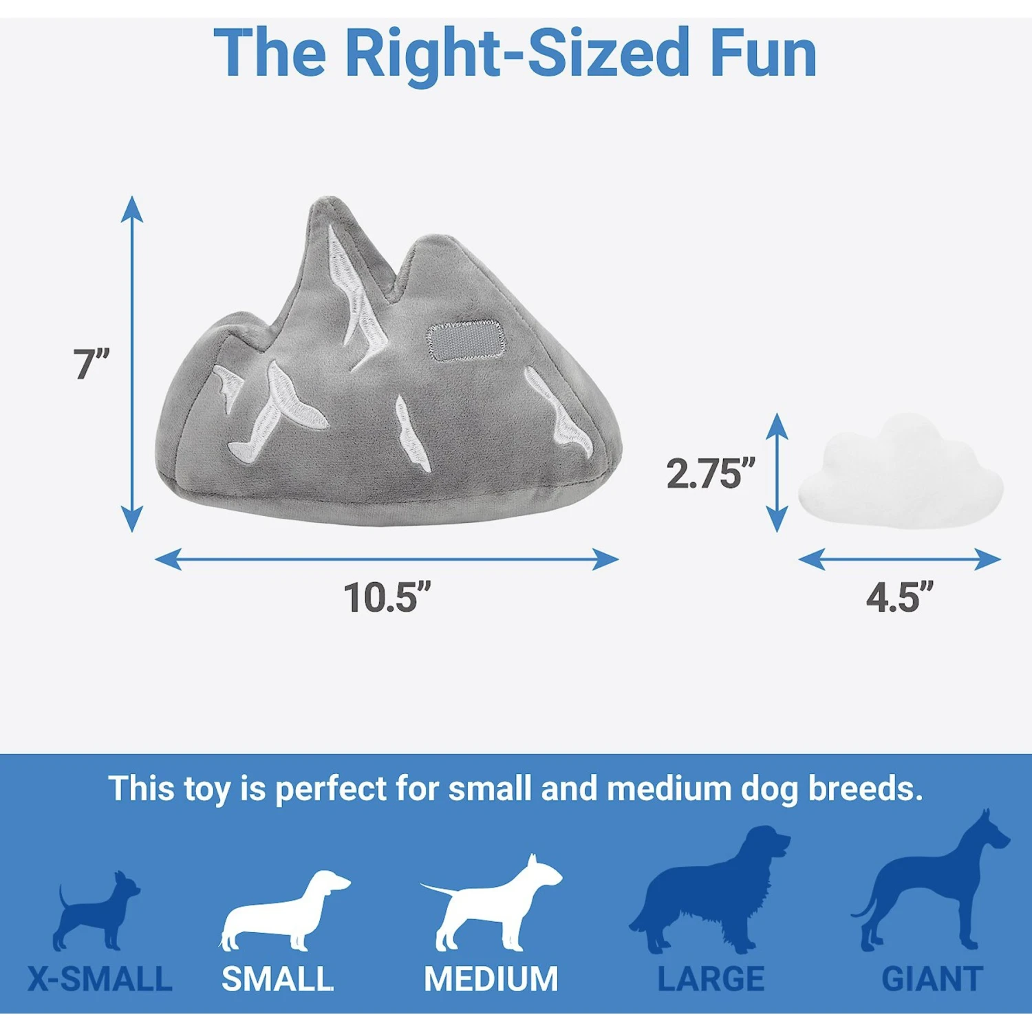 Frisco Road Trip Mountain Range Plush Squeaky Dog Toy - Image 2