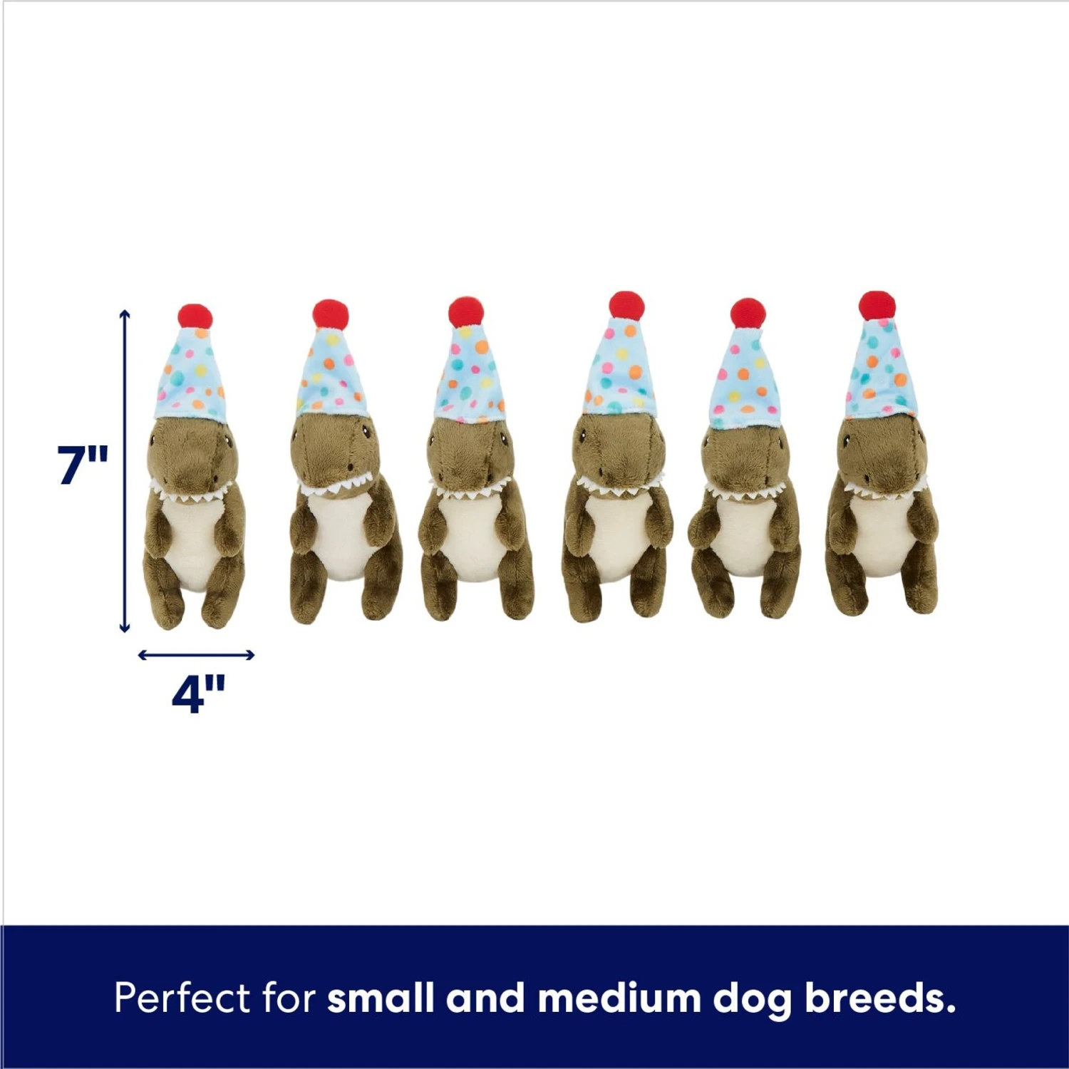 Frisco Birthday Volcano & Dinosaurs Hide & Seek Puzzle Plush Squeaky Dog Toy - Image 3