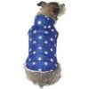 Frisco Mediumweight Metallic Star Print Insulated Dog & Cat Parka, Navy