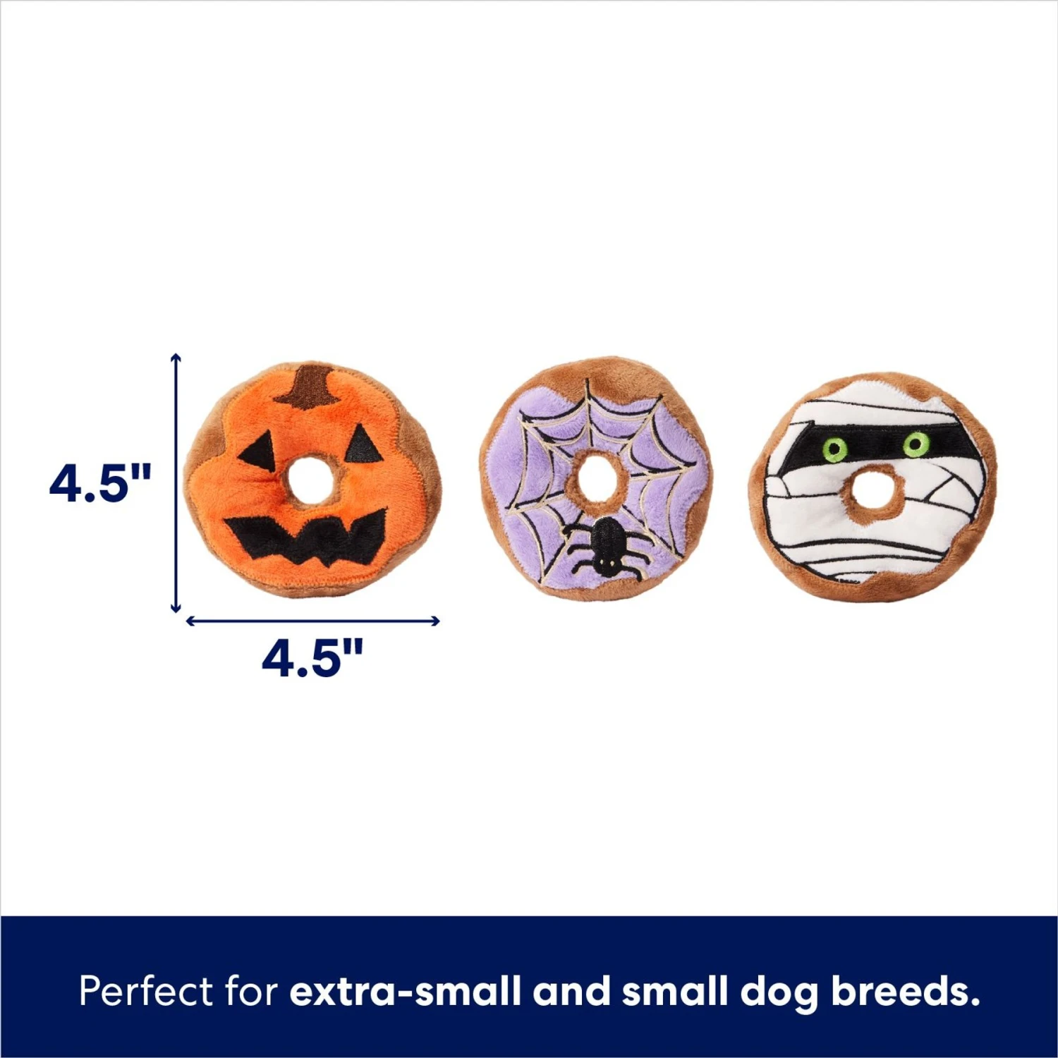 Frisco Halloween Donuts Plush Squeaky Dog Toy - Image 2