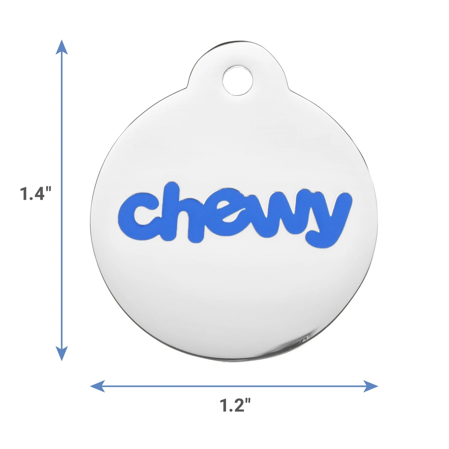 Frisco Chewy Stainless Steel Personalized Dog & Cat ID Tag With Enamel Infill, Round - Image 2