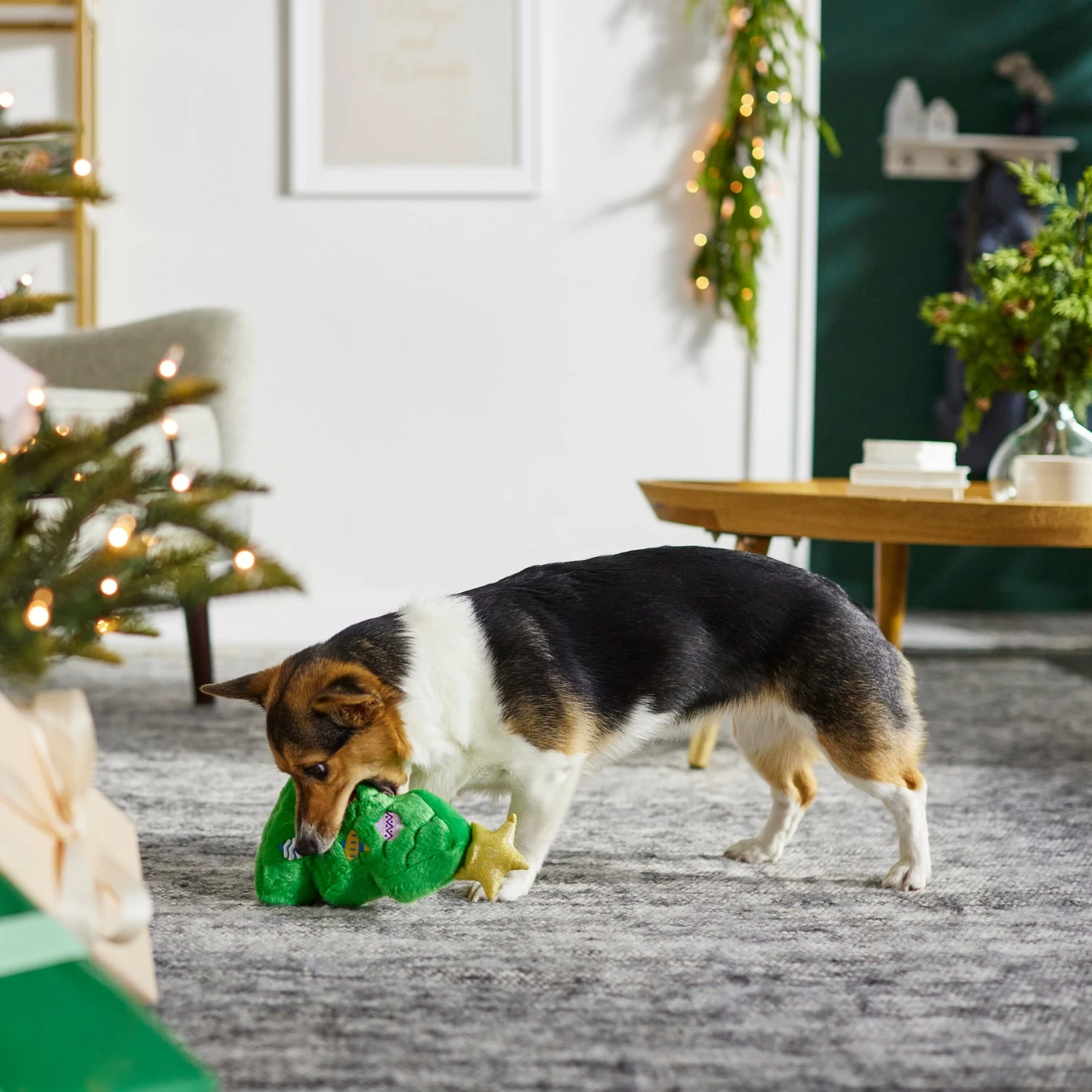 Frisco Holiday Tree Thin Plush Squeaky Dog Toy - Image 3