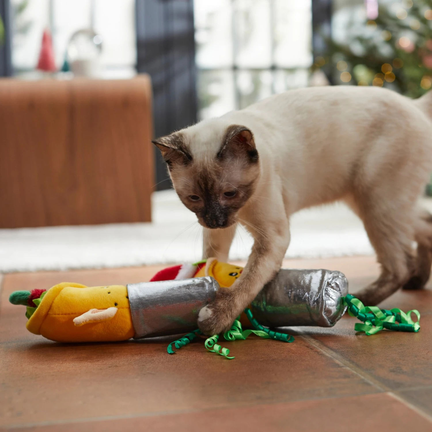 Frisco Holiday Elf Burrito Plush Cat Toy With Catnip, 2 Count - Image 3