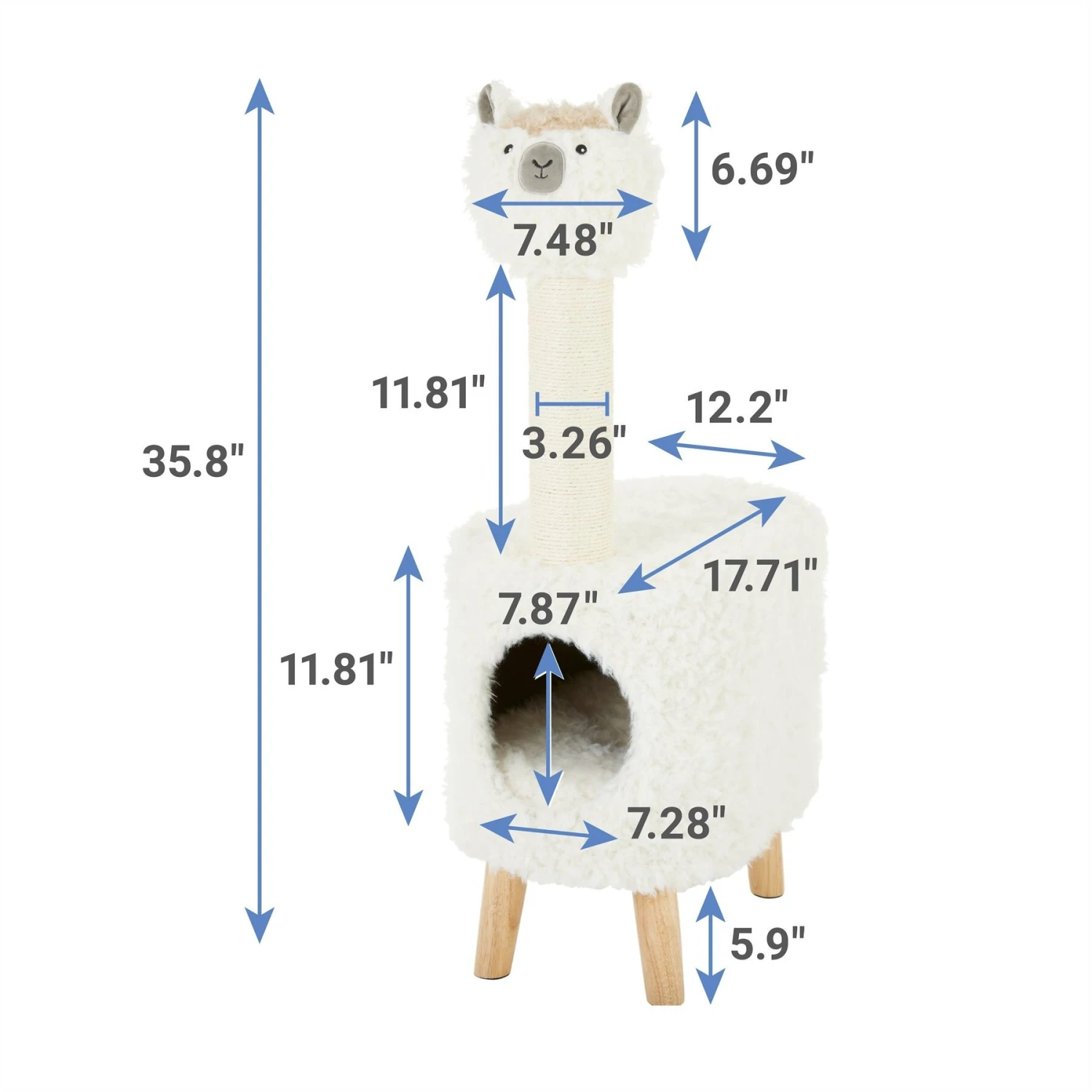 Frisco Animal Series Cat Condo, Llama - Image 2