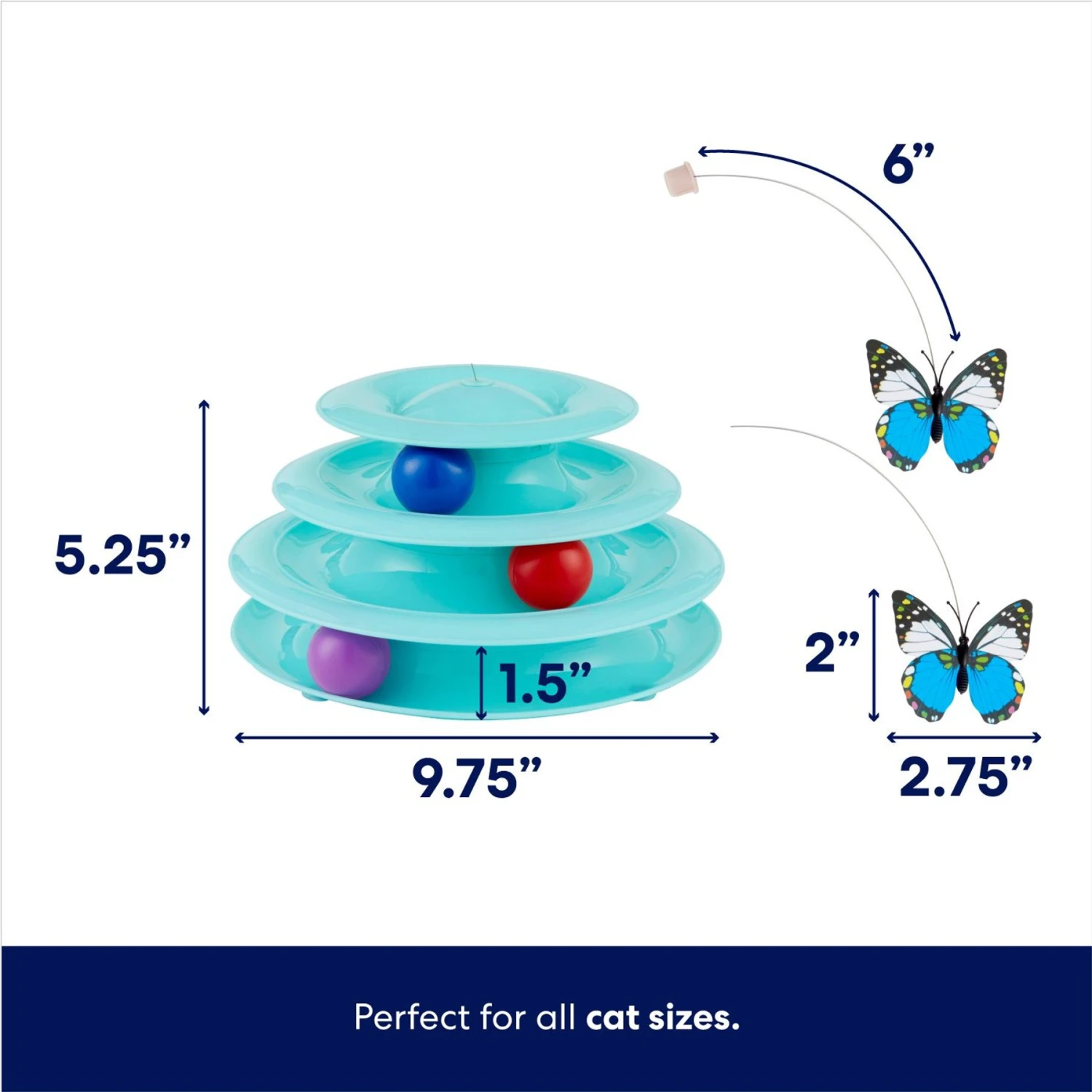 Frisco Butterfly Cat Tracks Cat Toy & Dr. Elsey's Ultra Unscented Clumping Clay Cat Litter - Image 3