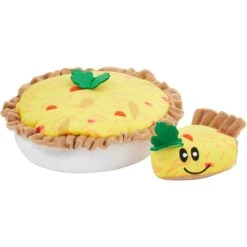 Frisco Brunch Quiche 2-in-1 Plush Squeaky Dog Toy