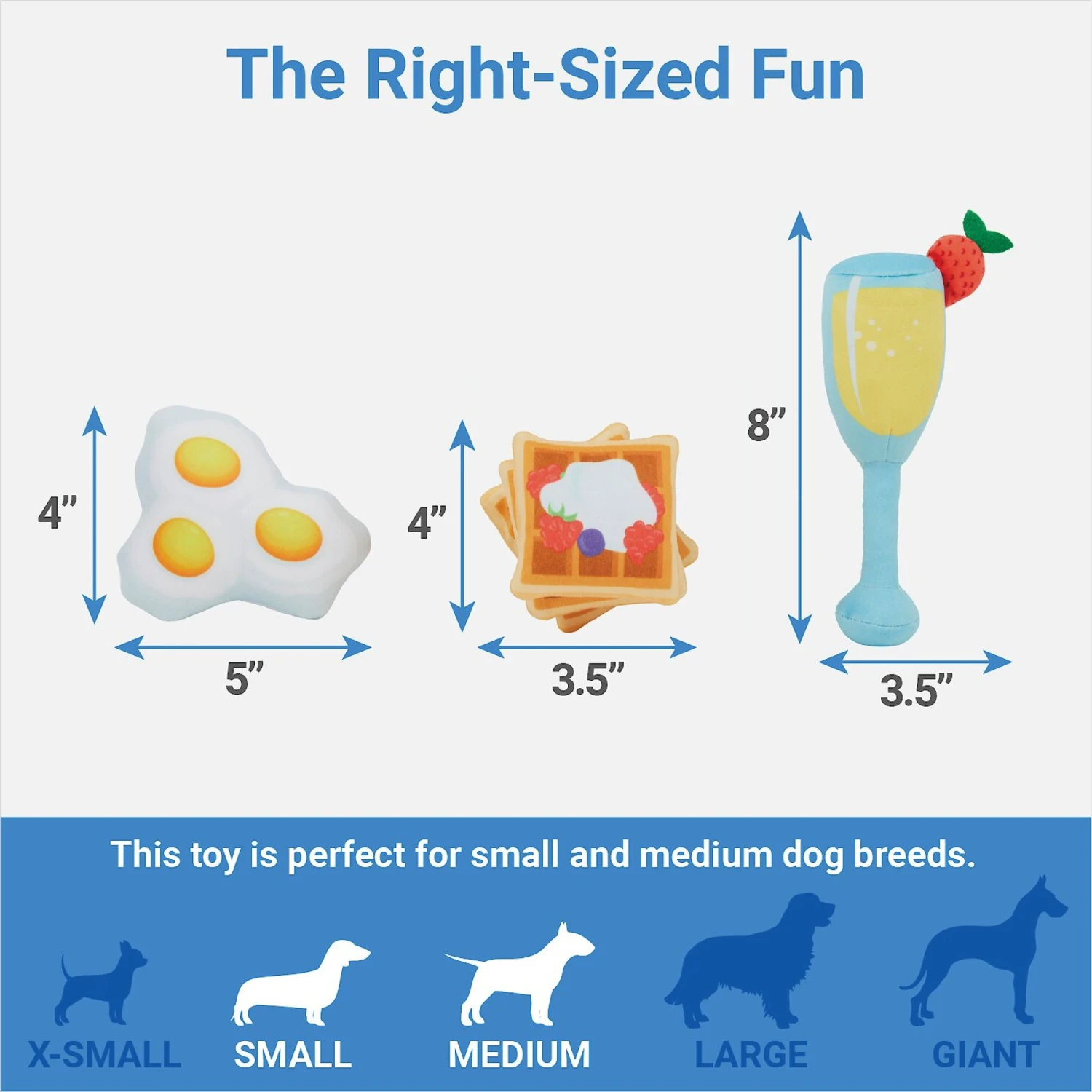 Frisco Brunch Breakfast In Bed Hide & Seek Puzzle Plush Squeaky Dog Toy - Image 3