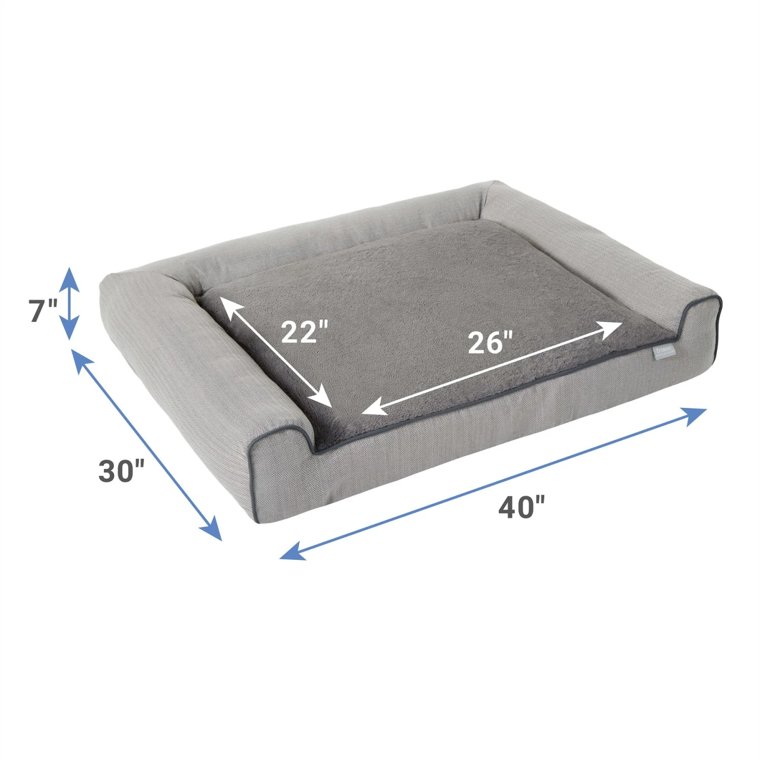 Frisco Herringbone Modern Couch Dog & Cat Bed - Image 2
