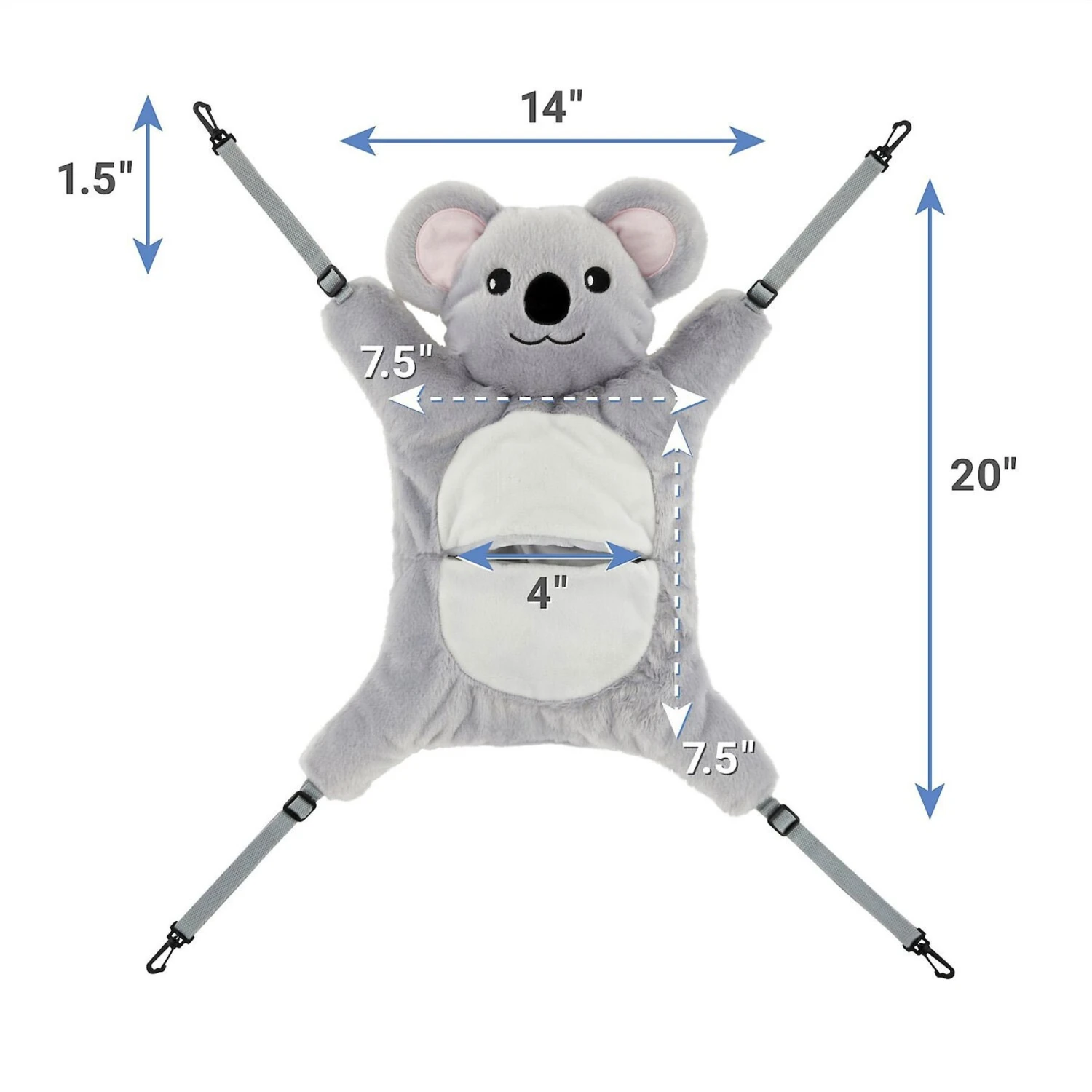 Frisco Herringbone Small Pet Plush Oval Cuddler & Frisco Hanging Koala Small Pet Bed - Image 7