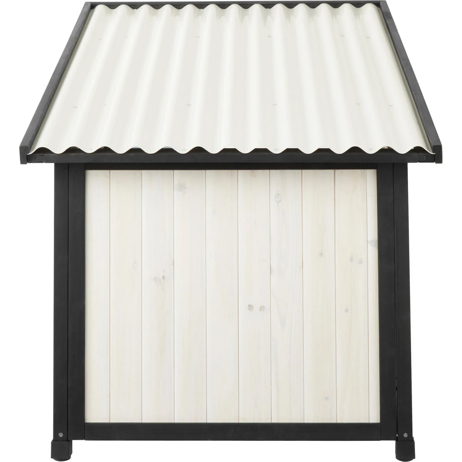 Frisco Modern Wooden Outdoor Dog House, White - Image 3